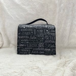 Travel roll up makeup bag